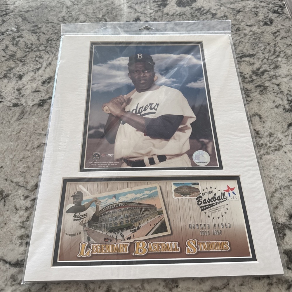 2003 JACKIE ROBINSON Commemorative Issue USPS Cover & Stamp w/ Photo DODGERS
